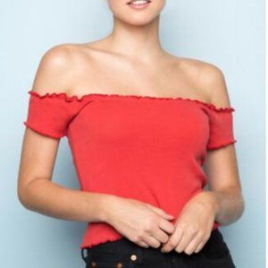 Brandy Melville off shoulder crop top